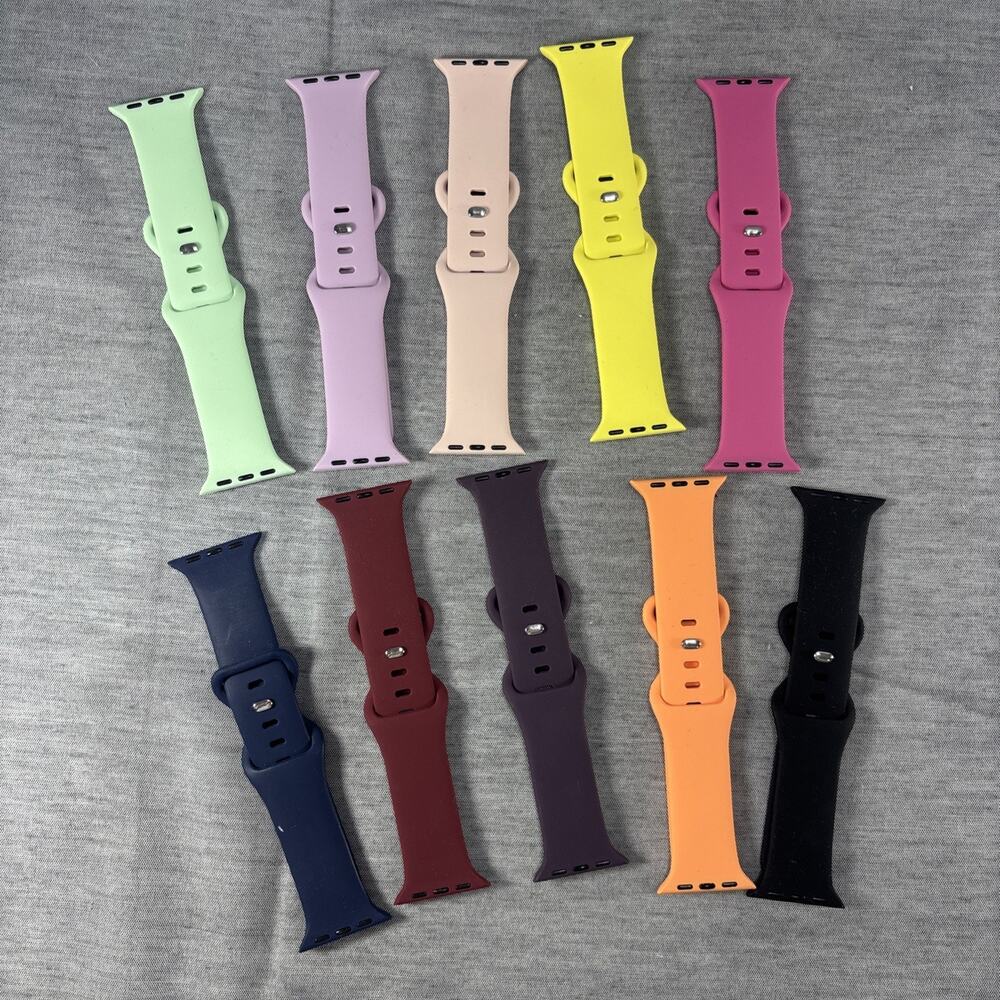 Lot of 10‎ Apple Watch Bands – Mixed Colors & Styles 38/40 M/L